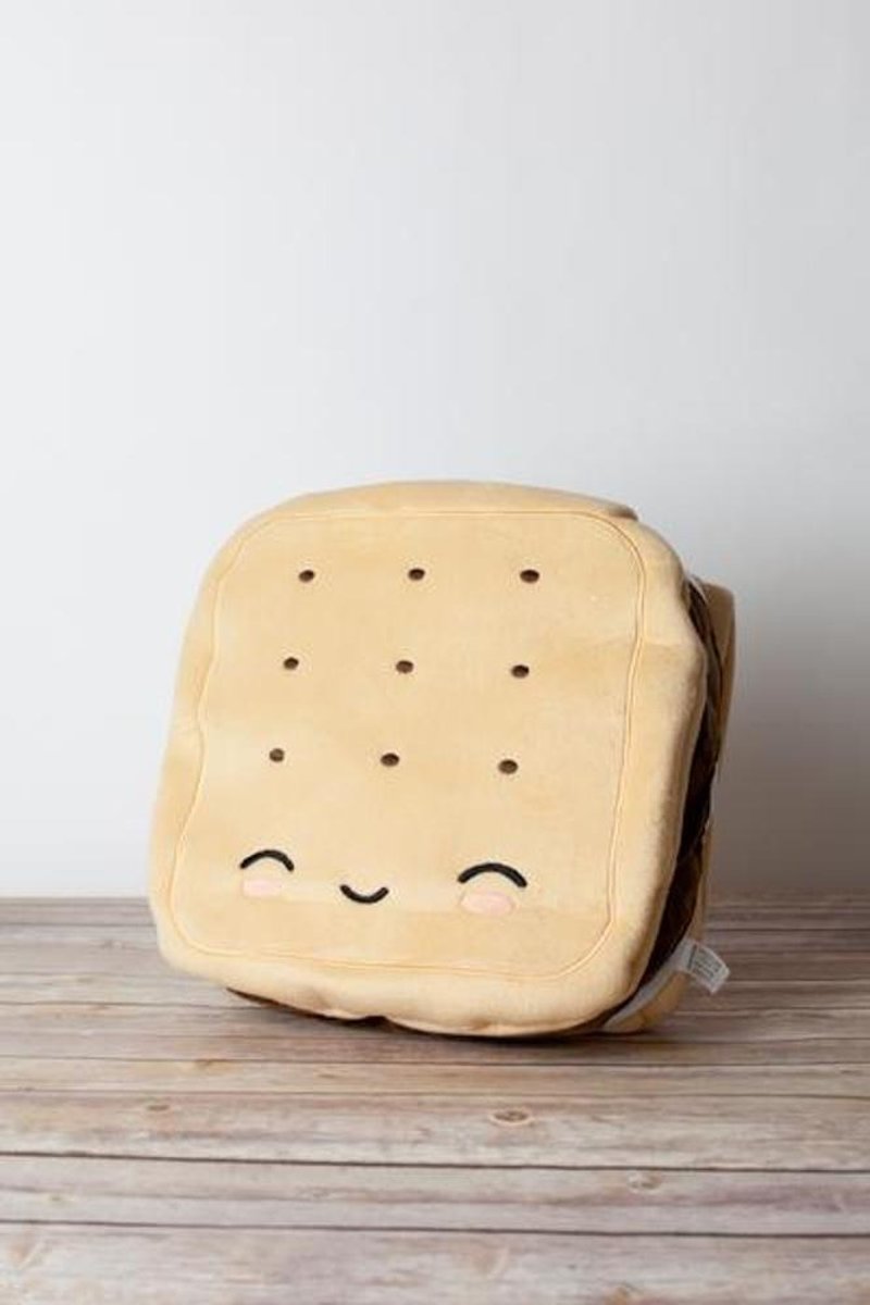 S'mores 棉花糖饼干发热抱枕 - 枕头/抱枕 - 纸 卡其色
