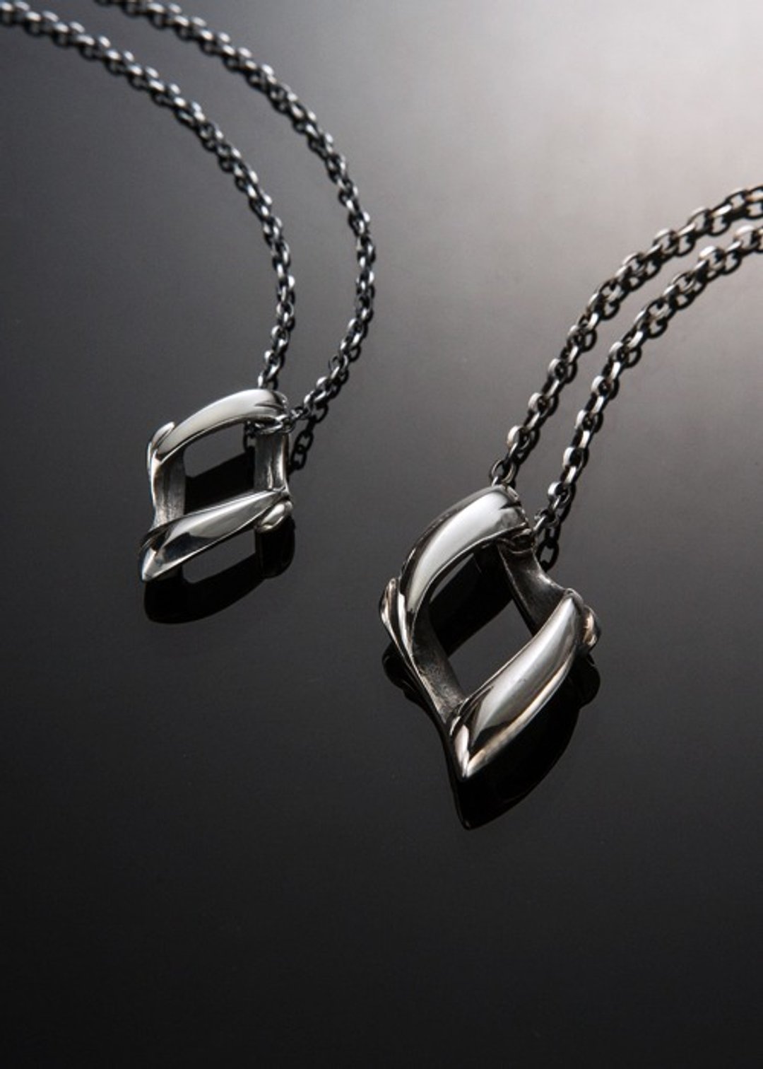 Ocean Collection PENDANT   | 简约菱形海洋项链 情人对链 - 项链 - 纯银 银色