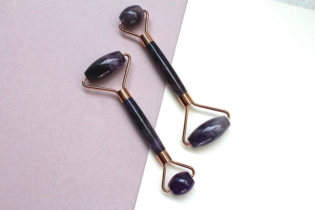 天然紫水晶 Amethyst 美颜棒 - 灵感- - 脸部按摩/清洁工具 - 水晶 紫色