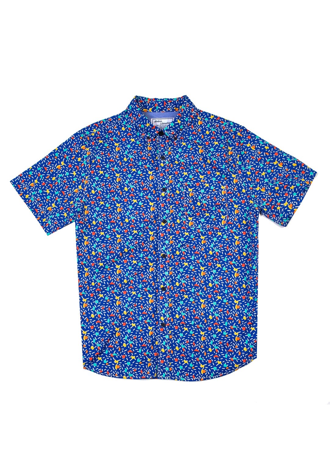 Sprinkle Print Shirt 巧克力米衬衫 - 男装衬衫 - 棉．麻 蓝色