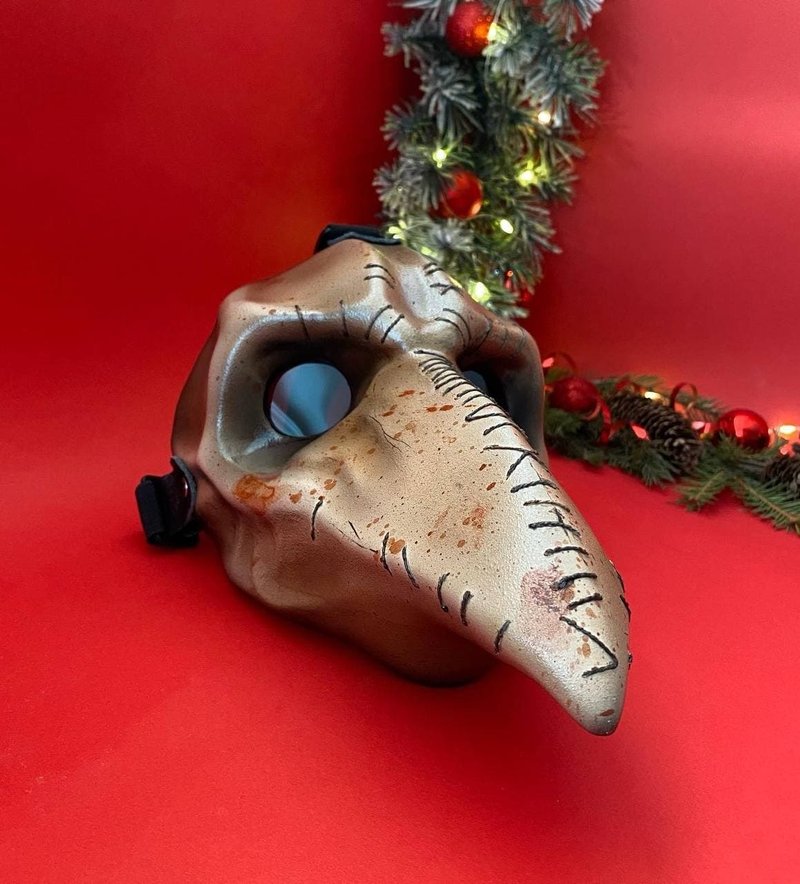瘟疫医生面具，定制，雀面具树脂，威尼斯狂欢节面具 - 口罩 - 树脂 咖啡色