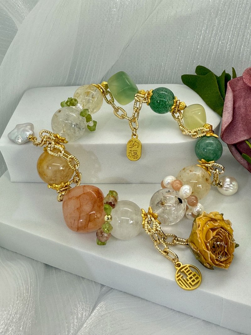 【TING】日耀丰盛手链-金色循环的显化召唤 - 手链/手环 - 水晶 