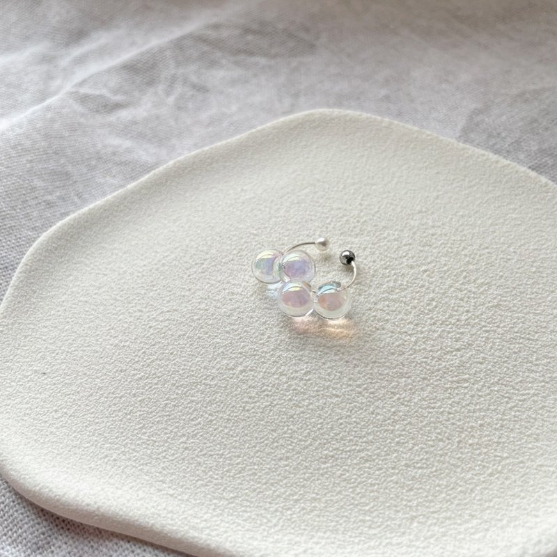 Room 1001 | 琉璃泡 • 三色 手工耳骨夹 - 耳环/耳夹 - 玻璃 