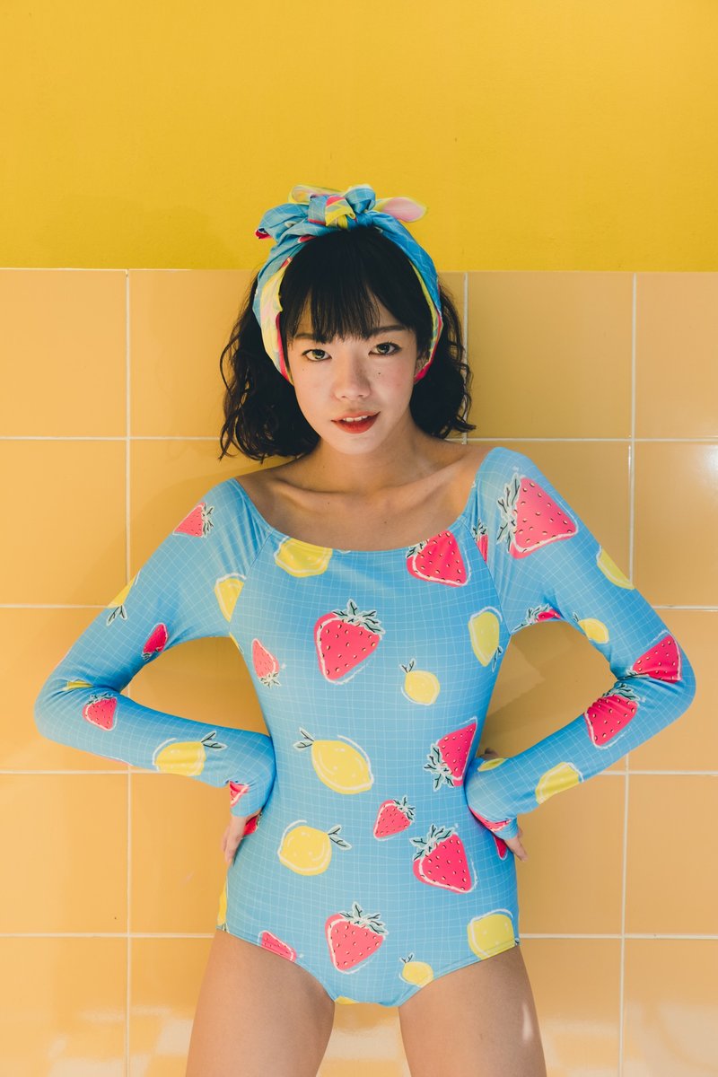 Lemon Pool / onepiece / swimwear / size S - 女装泳衣/比基尼 - 聚酯纤维 多色