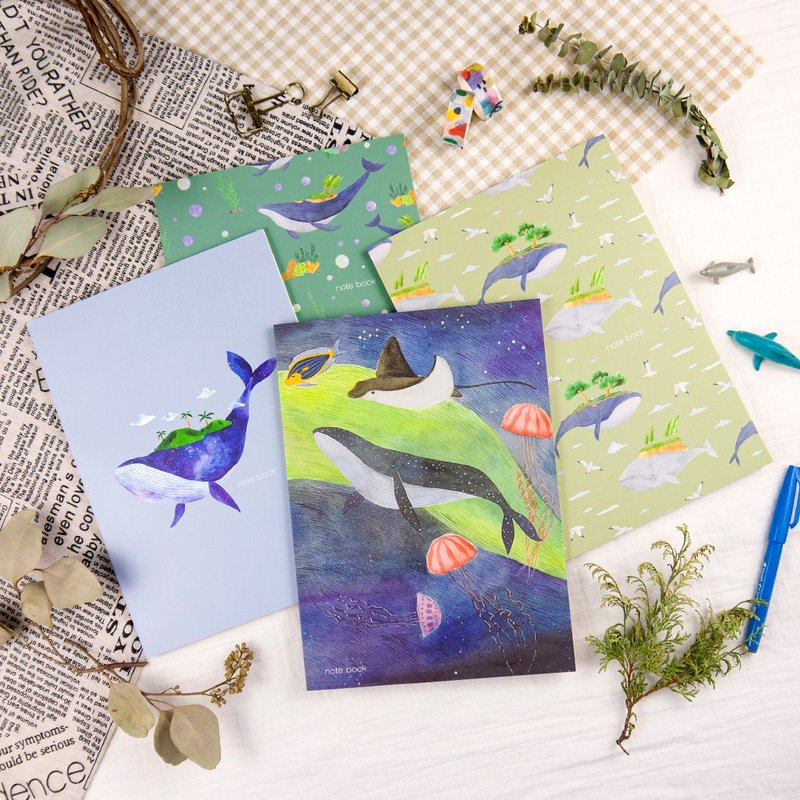 conifer绿的 柔伊插画四 胶装易撕笔记本 4本组 - 笔记本/手帐 - 纸 多色