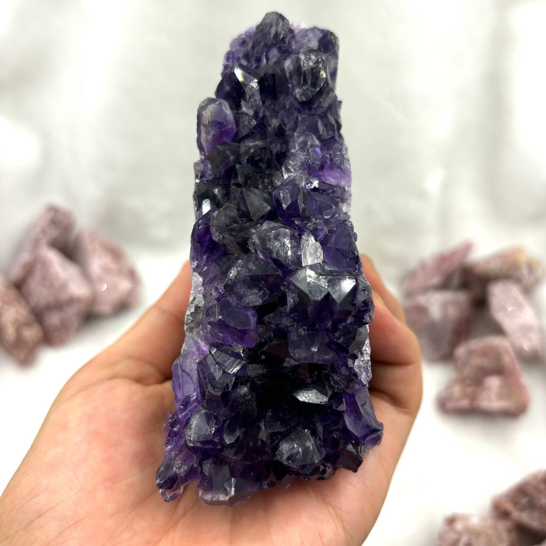 *自然馈赠 + 帝王紫牙*天然巴西紫水晶摆件 Natural Amethyst - 摆饰 - 水晶 紫色