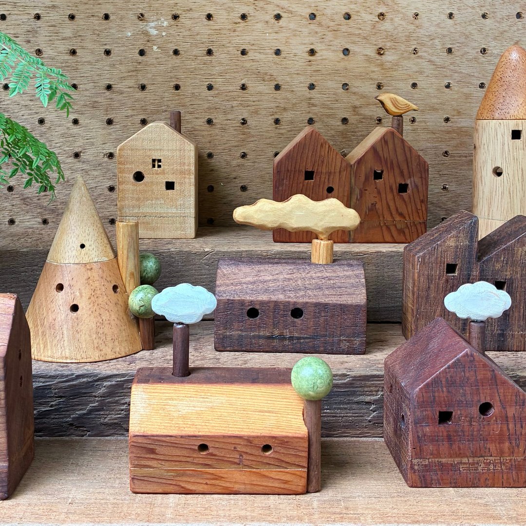 木森木小屋系列 - 摆件 / 气氛灯 / 礼物 - 灯具/灯饰 - 木头 咖啡色