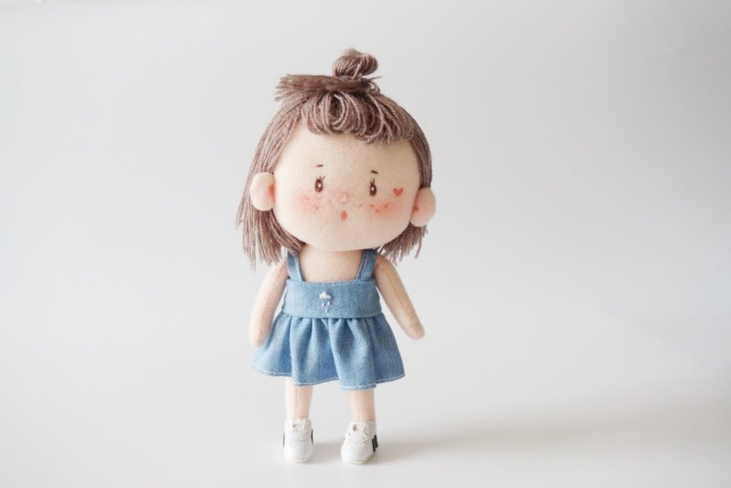 AN DOLL 原创手作布娃娃文艺礼物-小雨点 - 玩偶/公仔 - 棉．麻 白色