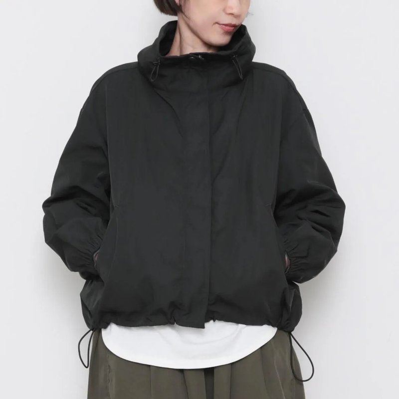 OMAKE.jp 防泼水立领短外套YYjacket 黑 - 女装休闲/机能外套 - 聚酯纤维 黑色