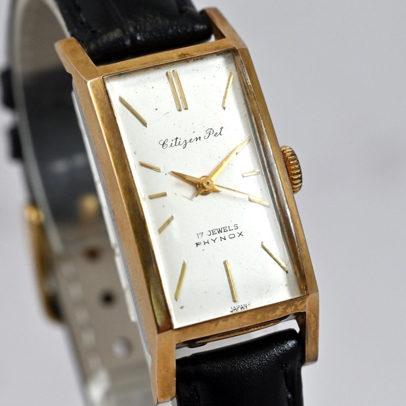 包邮复古 CITIZEN Pet 手动上链手表女式手表 17石Ref.6802 日本发货 - 女表 - 不锈钢 银色