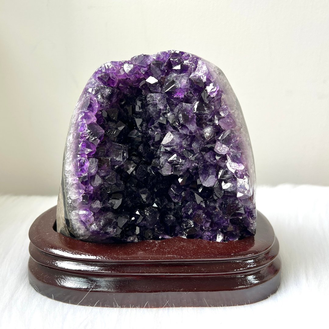 乌拉圭紫晶簇连订造底座 | 水晶 | 水晶簇 | 水晶摆件 - 摆饰 - 水晶 紫色