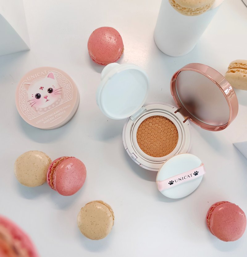 【UNICAT 变脸猫】光彩保湿气垫粉饼 SPF50+PA+++  柔焦毛孔矿物 - 粉饼/散粉 - 其他材质 