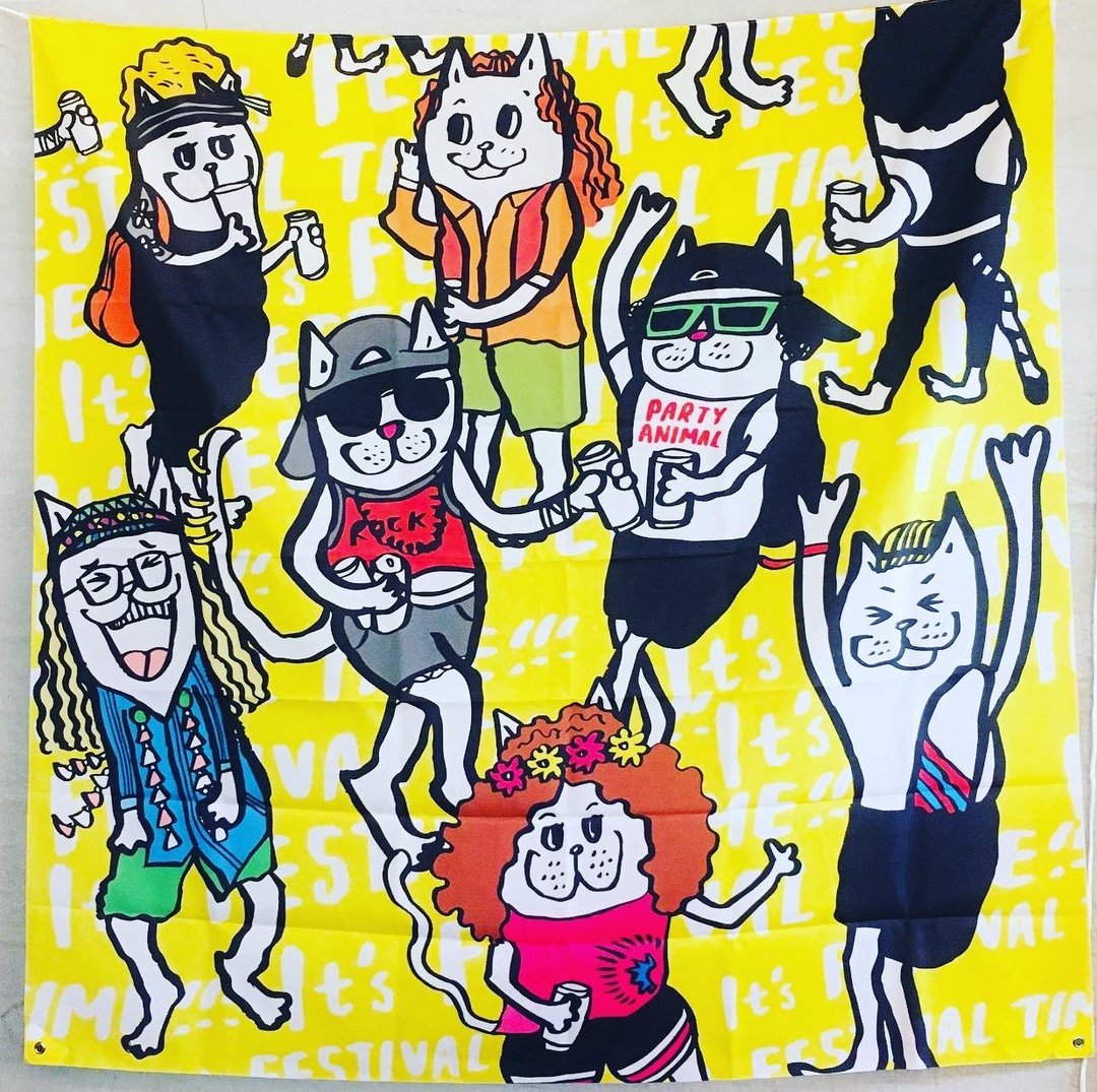 丸丸猫手绑包巾 野餐铺巾 - 其他 - 其他人造纤维 