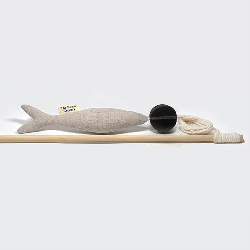 Fish and Chews 逗猫棒 - Beige - 玩具 - 棉．麻 卡其色