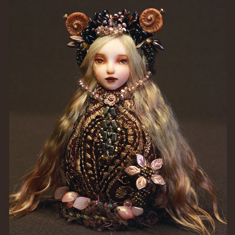 可爱的装饰毛绒娃娃 套娃娃娃嵌套娃娃模仿OOAK娃娃 - 玩偶/公仔 - 粘土 