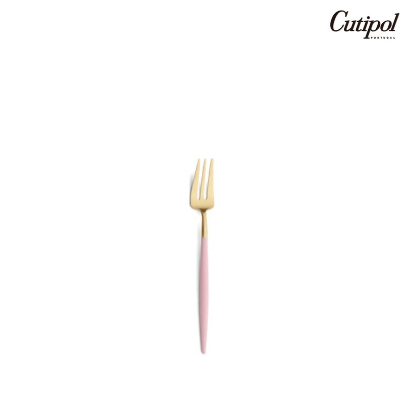 葡萄牙 Cutipol  GOA  粉红金  水果三叉 - 餐刀/叉/匙组合 - 不锈钢 黑色