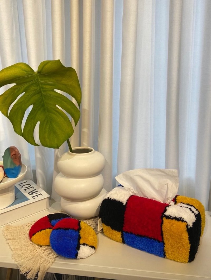 年终感恩优惠-台北手作地毯-簇绒面纸盒课程-可使用文化币 - 编织/羊毛毡/布艺 - 其他材质 