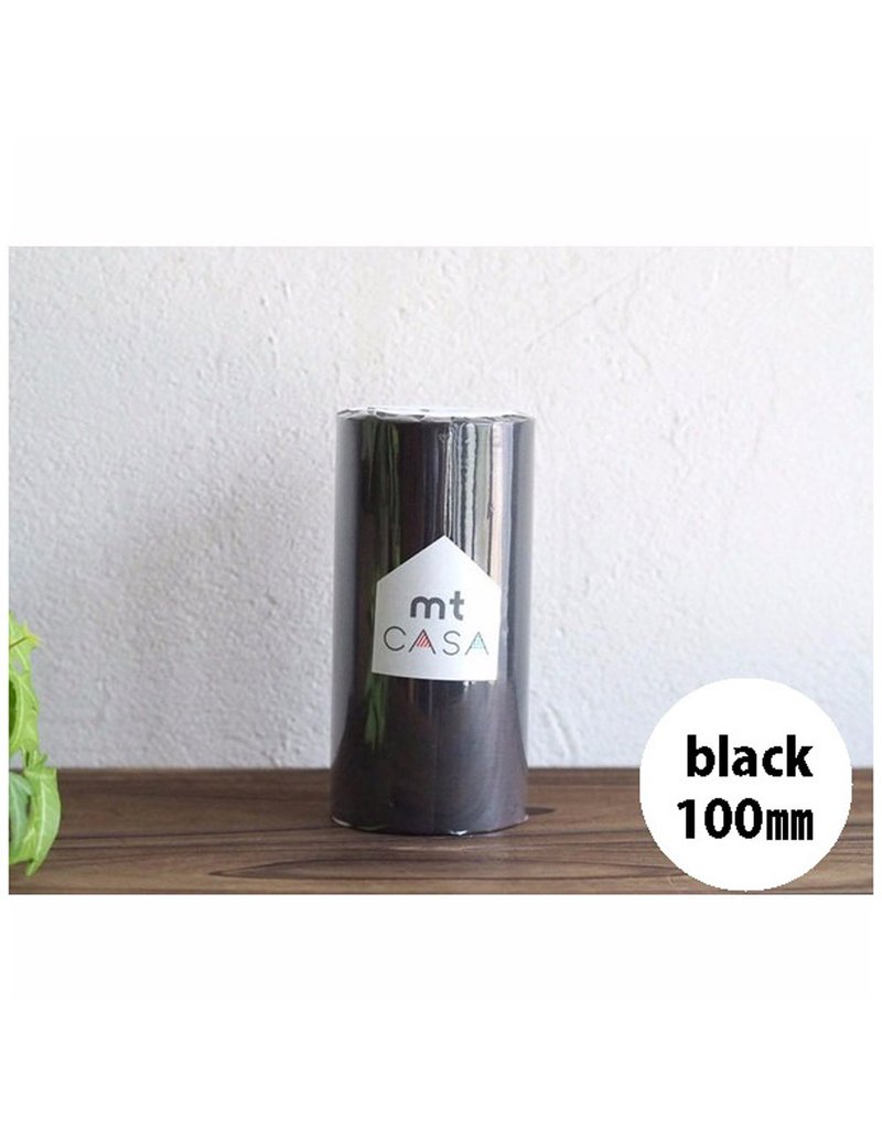Masking tape　KAMOI　black　100mm　Wall paper　High quality　made in Japan - 纸胶带 - 纸 黑色