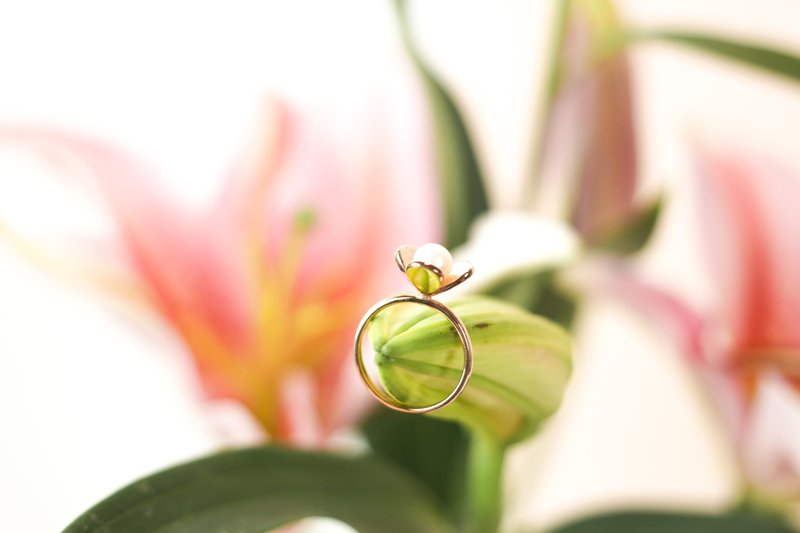 Clover Ring - 14K Gold - 戒指 - 纯银 