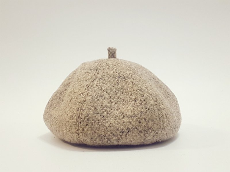 文青时尚南瓜帽-混纺米黄#礼物#秋冬#保暖#厚毛料#画家帽 #贝蕾帽 - 帽子 - 其他材质 多色