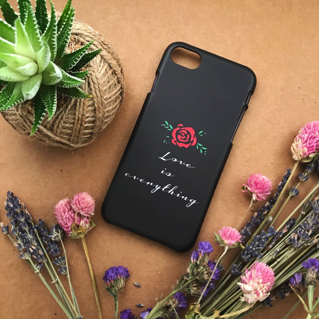 Love is everything//原创手机壳-    iPhone, Samsung, oppo - 手机壳/手机套 - 塑料 黑色