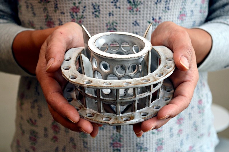 壁挂式陶制烛台 幻灯ランタン #4 - 蜡烛/烛台 - 陶 