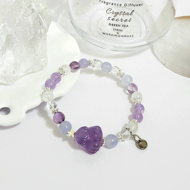 紫水晶九尾狐设计手/得人缘、善沟通、招桃花、平衡情绪之水晶 - 手链/手环 - 水晶 紫色