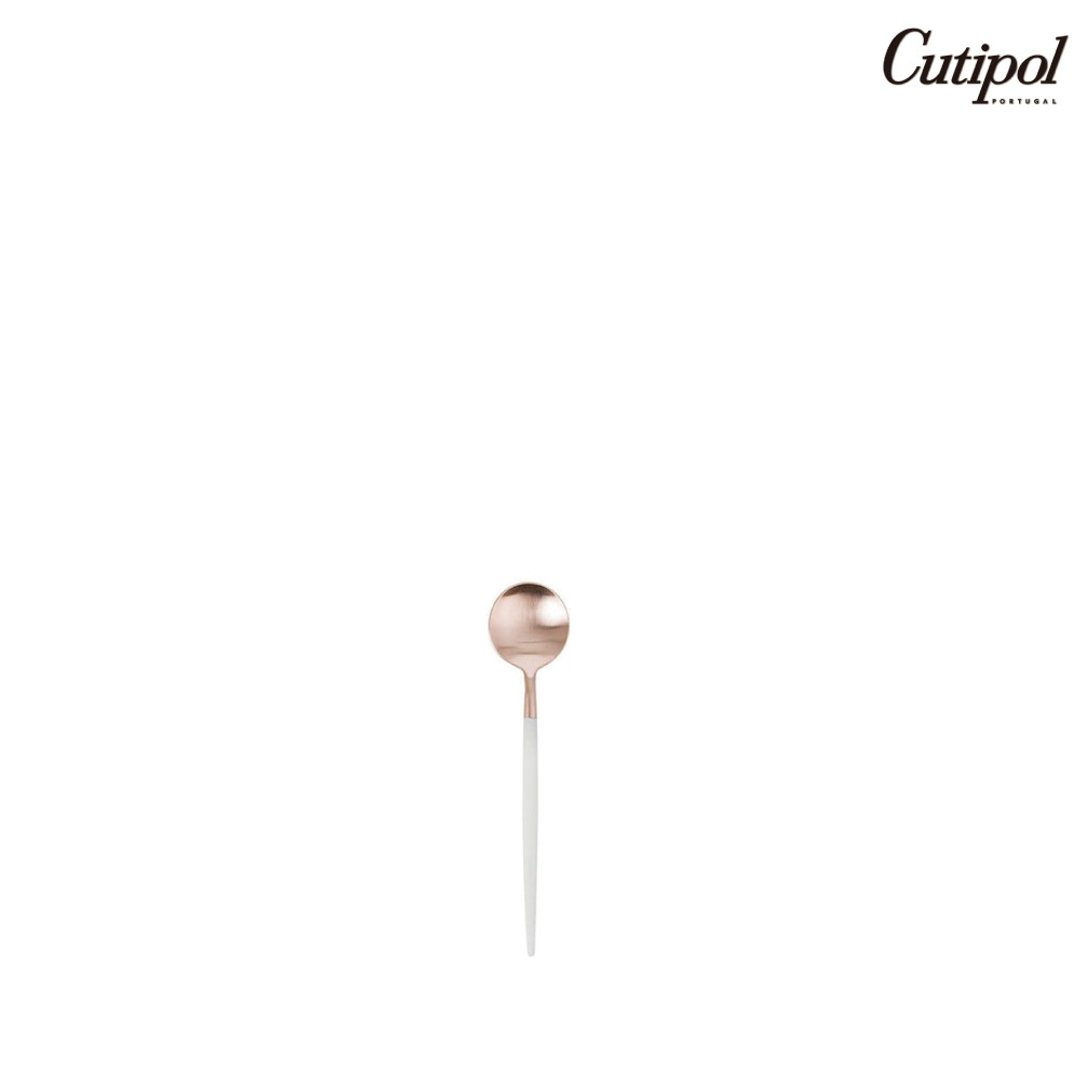 葡萄牙 Cutipol GOA 系列白玫瑰金 12.5cm 咖啡匙 - 餐刀/叉/匙组合 - 不锈钢 白色