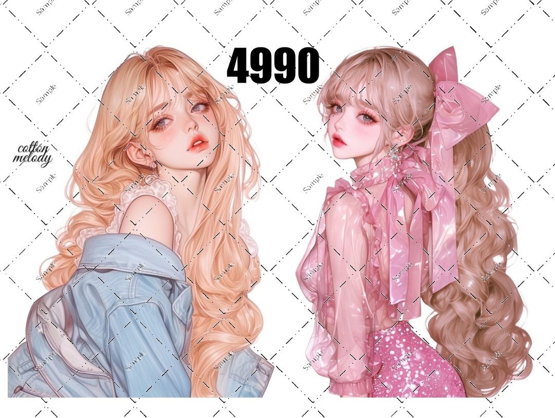original sticker no.4990 人物贴纸 原创贴纸 原创人物贴纸 装饰贴纸 cotton melody - 贴纸 - 纸 