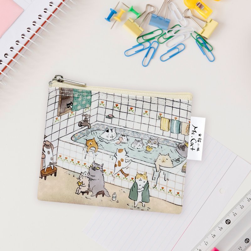 Sunny Bag x 猫小姐Ms.Cat-万用收纳袋(S)-洗澎澎 - 零钱包 - 其他材质 多色