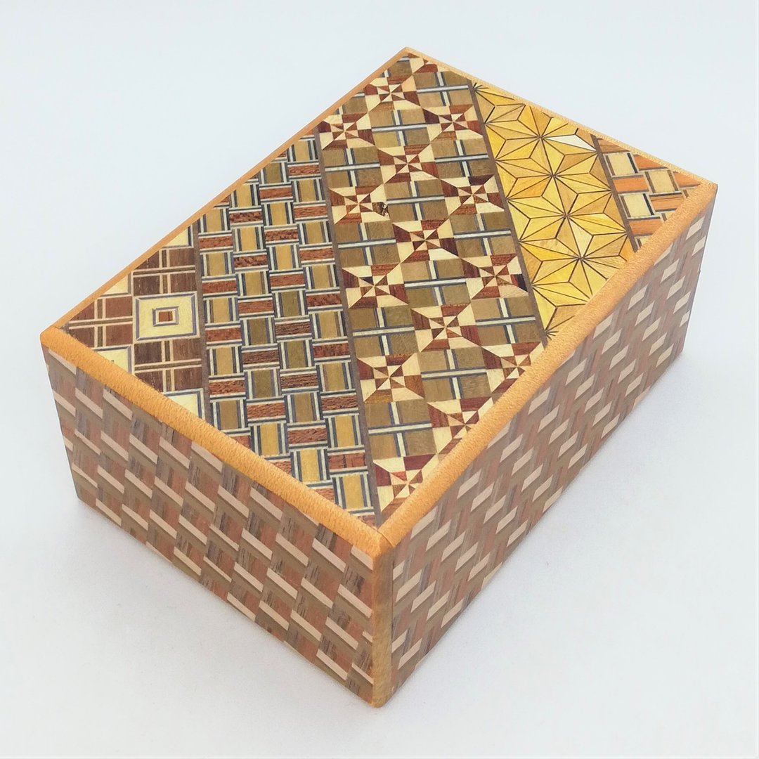 4 sun 12 steps Japanese puzzle box Himitsu-bako Hakone Yosegi-zaiku Japan - 其他 - 木头 