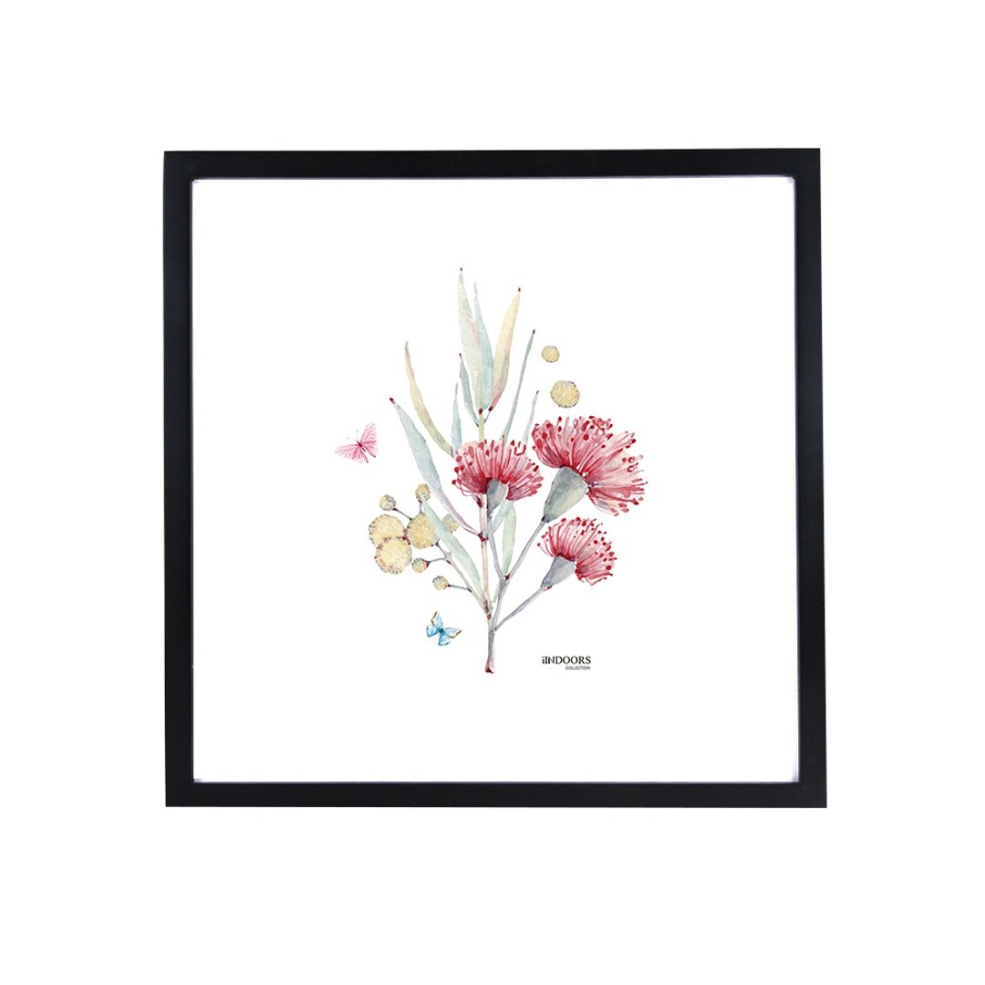 北欧装饰画相框 花草 红花 43x43cm 室内设计 清新 摆设 画框 - 海报/装饰画/版画 - 木头 红色