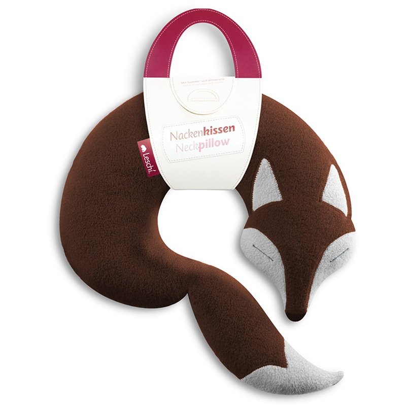【德国莱思绮Leschi】旅行枕头/办公室、教室午休枕头-狐狸造型() - 颈枕/旅行枕 - 聚酯纤维 咖啡色