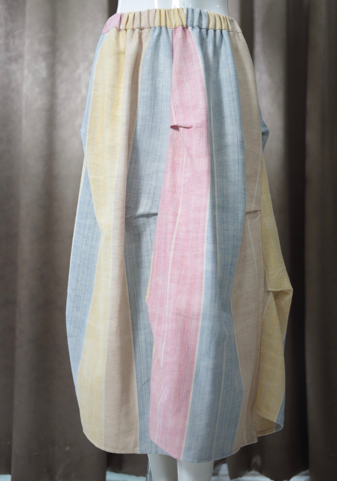 Loom & Leaf - 手捻棉手工编织百褶裙 - 裙子 - 棉 多色