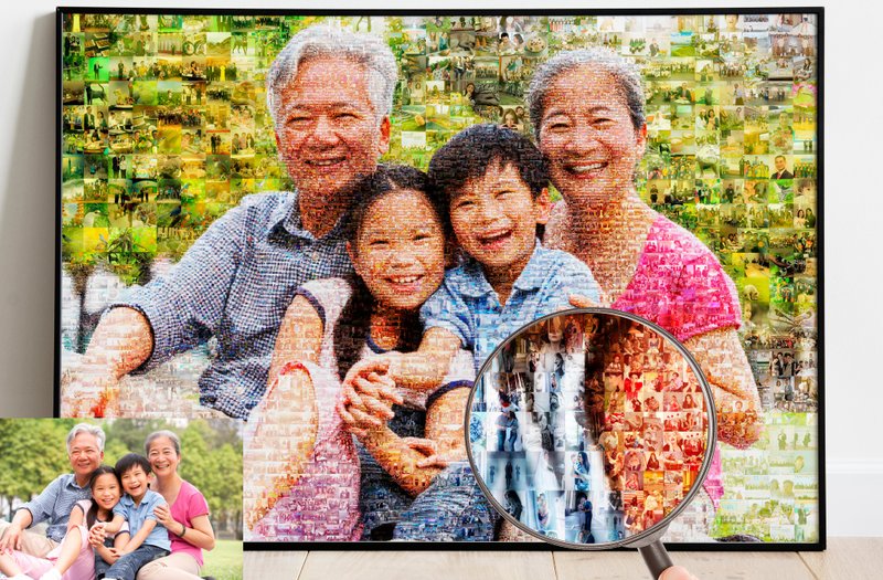 Photomosaic - 婚礼打印婚礼拼贴艺术打印个性化婚礼照片 - 海报/装饰画/版画 - 其他材质 