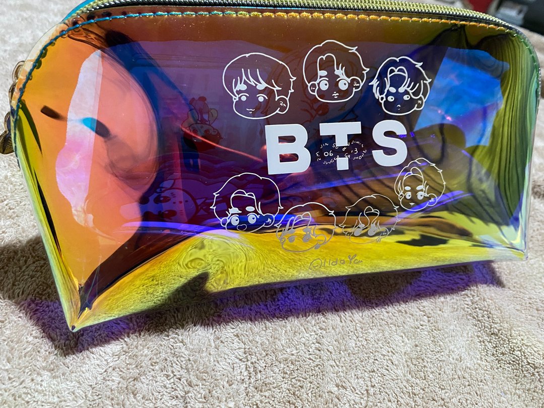 港版自画 Q版 防弹少年团  BTS 万用袋 - 化妆包/杂物包 - 塑料 