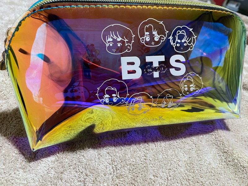 港版自画 Q版 防弹少年团  BTS 万用袋 - 化妆包/杂物包 - 塑料 
