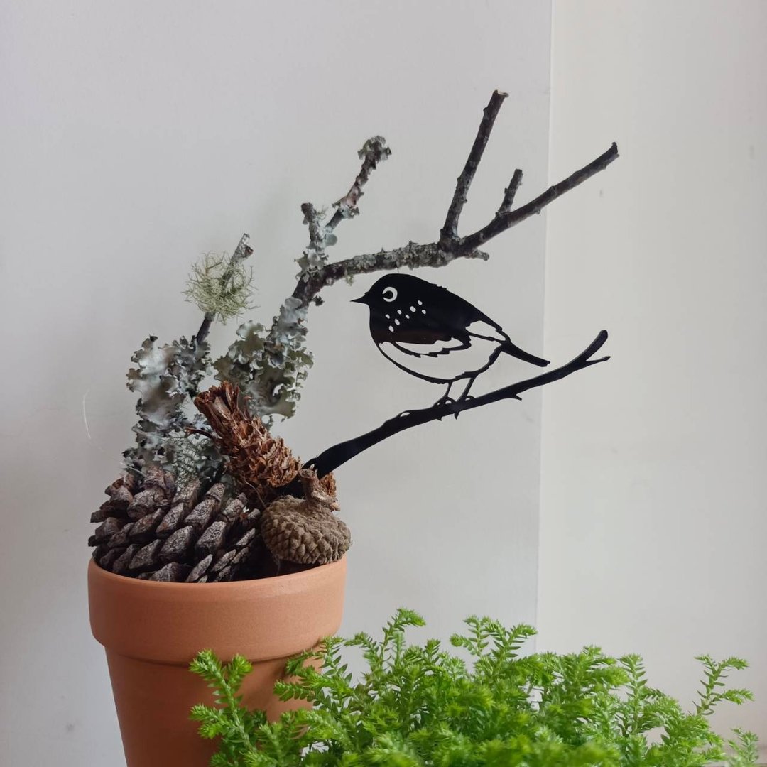 角落小剧场/趣味植栽造型装饰/幸福鸟日子系列/可爱啾/疗愈小物 - 摆饰 - 压克力 黑色