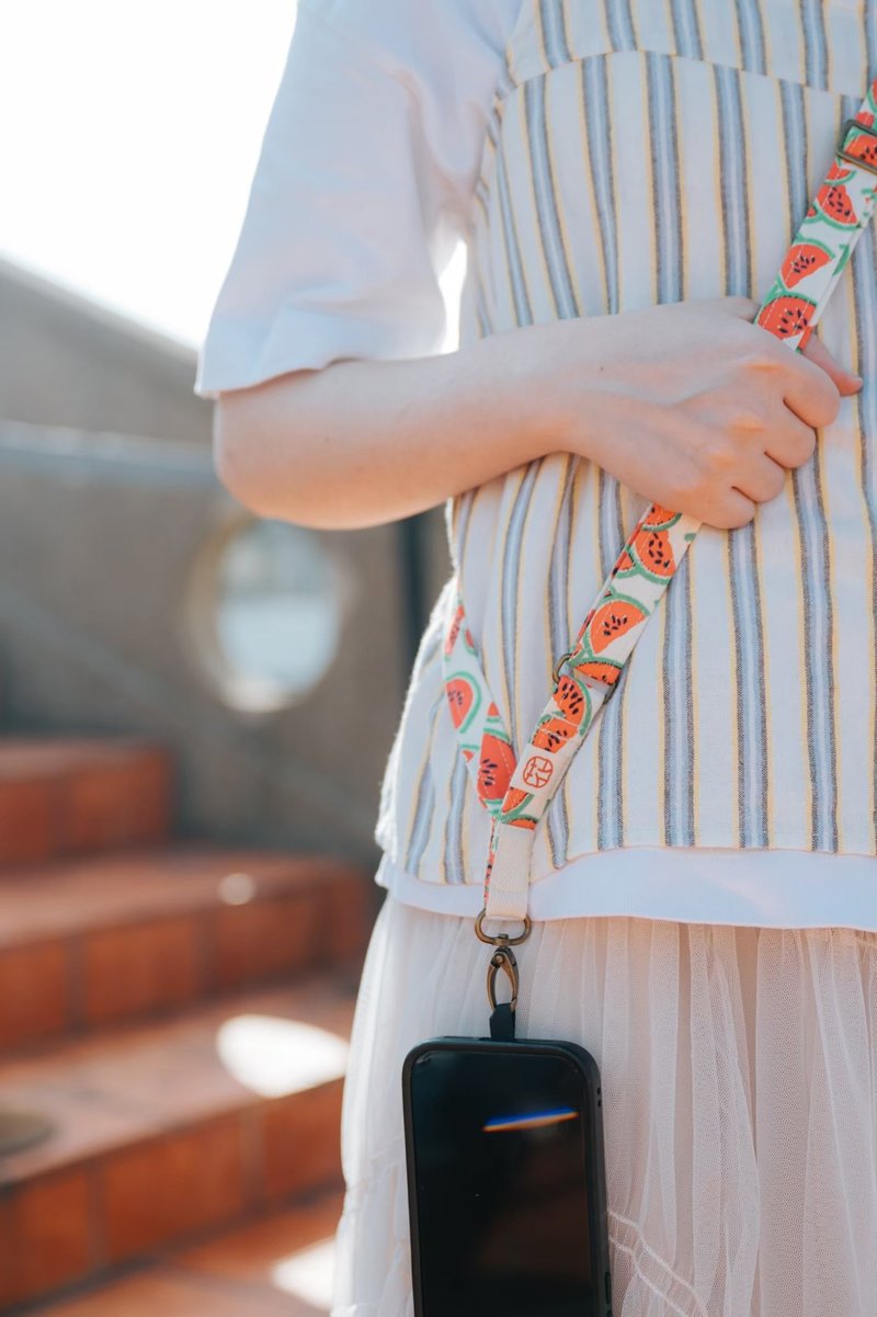 订制圣诞礼物  手机背带 (不含垫片)  私讯挑选花布 - 挂绳/吊绳 - 棉．麻 多色