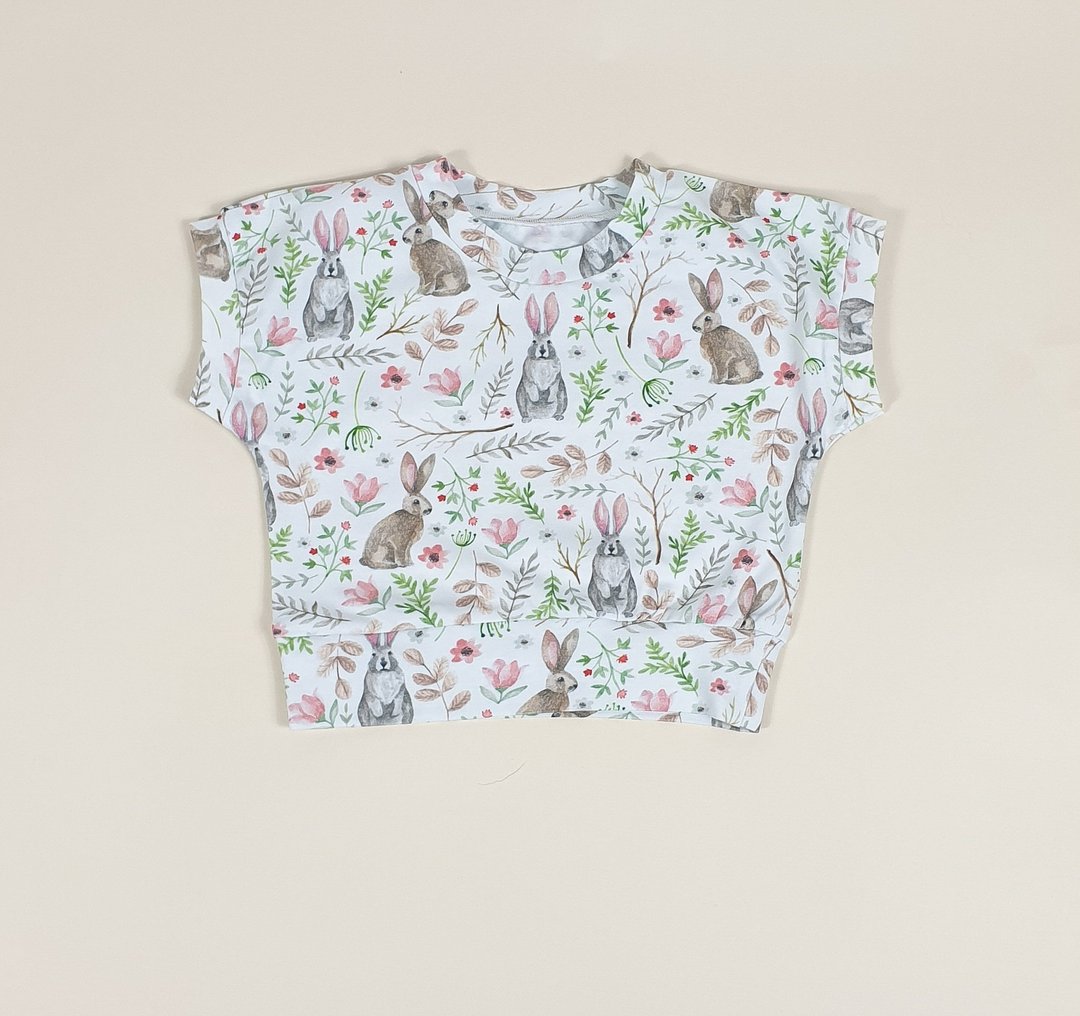Rabbit baby t-shirts 3-6 months, baby boy t-shirt,baby girl t-shirt,baby clothes - 童装上衣 - 棉．麻 多色
