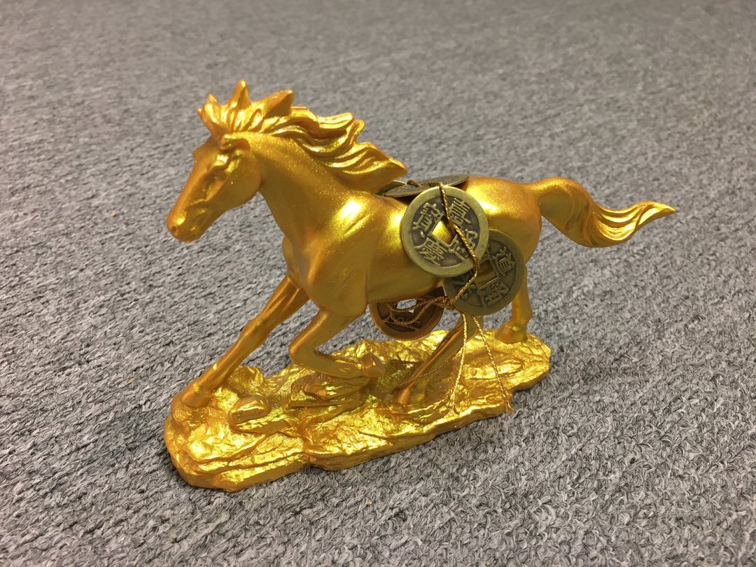 风水金马摆件 - 升官发财, 向外发展意义 - 摆饰 - 树脂 