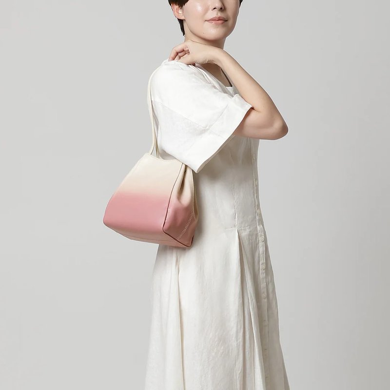 开花 Kaika 手提包 S-樱 - 手提包/手提袋 - 真皮 粉红色