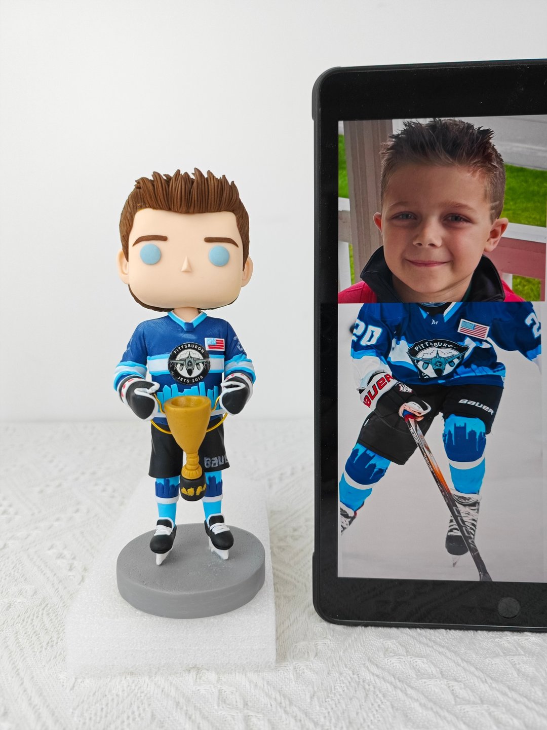 纯手工定制美国Funko Pop 自画肖像公仔娃娃男朋友老公生日礼物 - 玩偶/公仔 - 粘土 多色