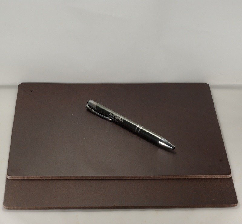 Mark Honor 意大利植鞣苯染皮垫桌垫鼠标垫-深棕色24厘米*20厘米 - 餐垫/桌巾 - 真皮 咖啡色