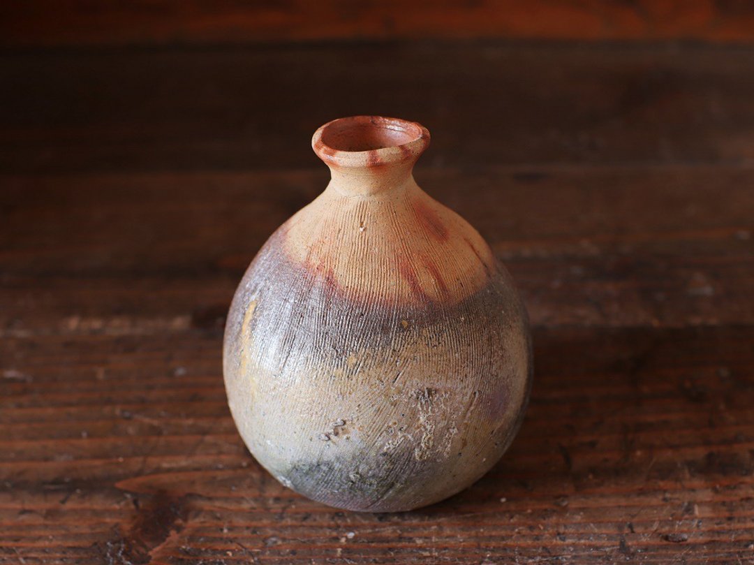 Bizen pottery t-079 - 酒杯/酒器 - 陶 咖啡色