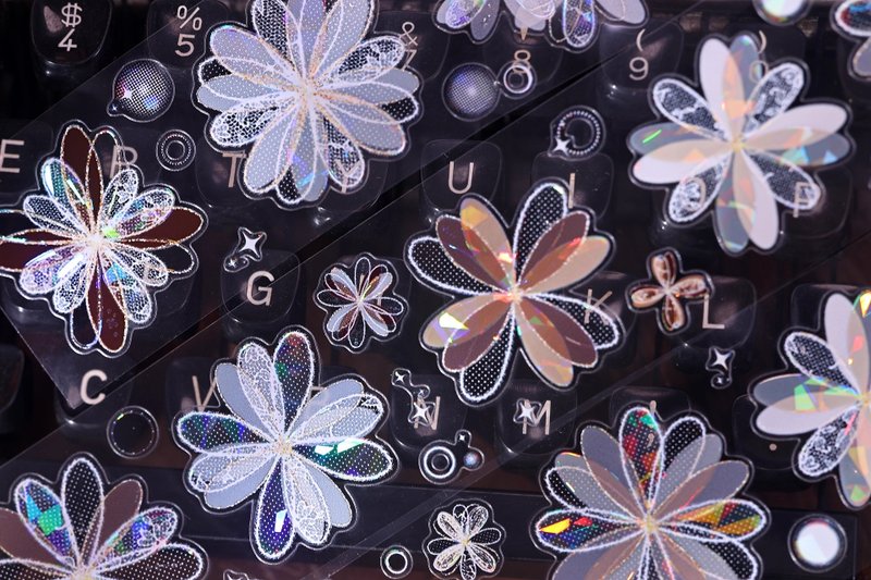 卡布奇诺&白色梦屿  清新盐花和纸PET贝壳银切模手帐胶带 - 纸胶带 - 纸 卡其色