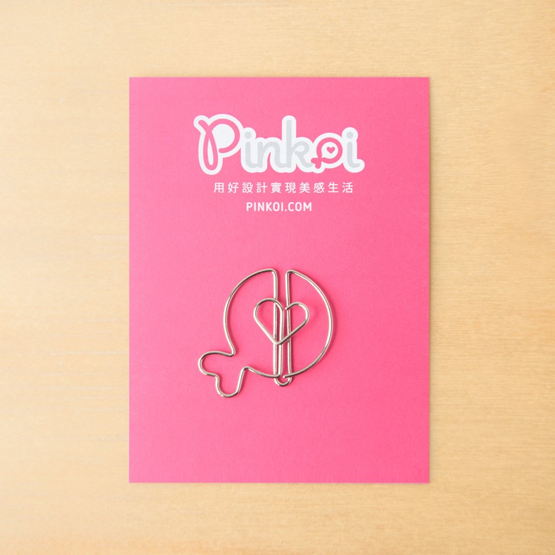 Pinkoi 小鱼回纹针（银）5 入 - 徽章/别针 - 其他金属 灰色
