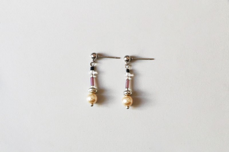 粉橘情调 _ 手作耳环 - 耳环/耳夹 - 塑料 粉红色