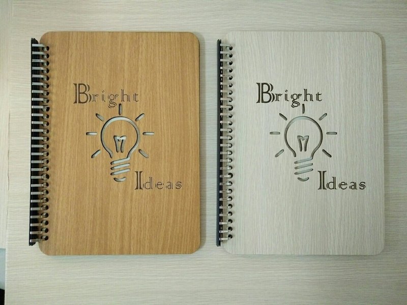 【定制化礼物】26孔B5活页笔记本─ Bright the light 礼品/手帐 - 笔记本/手帐 - 木头 咖啡色