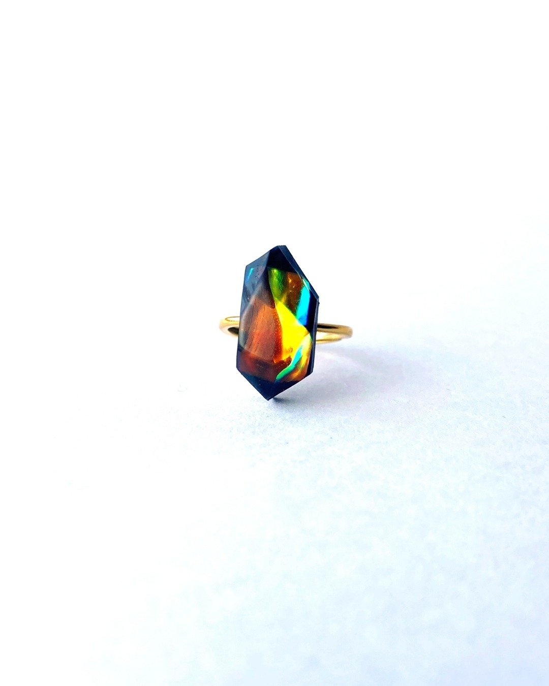 Frames ring /Fragment/ Floating prism 1-c/silver925 戒指 日本戒指 - 戒指 - 纯银 黑色